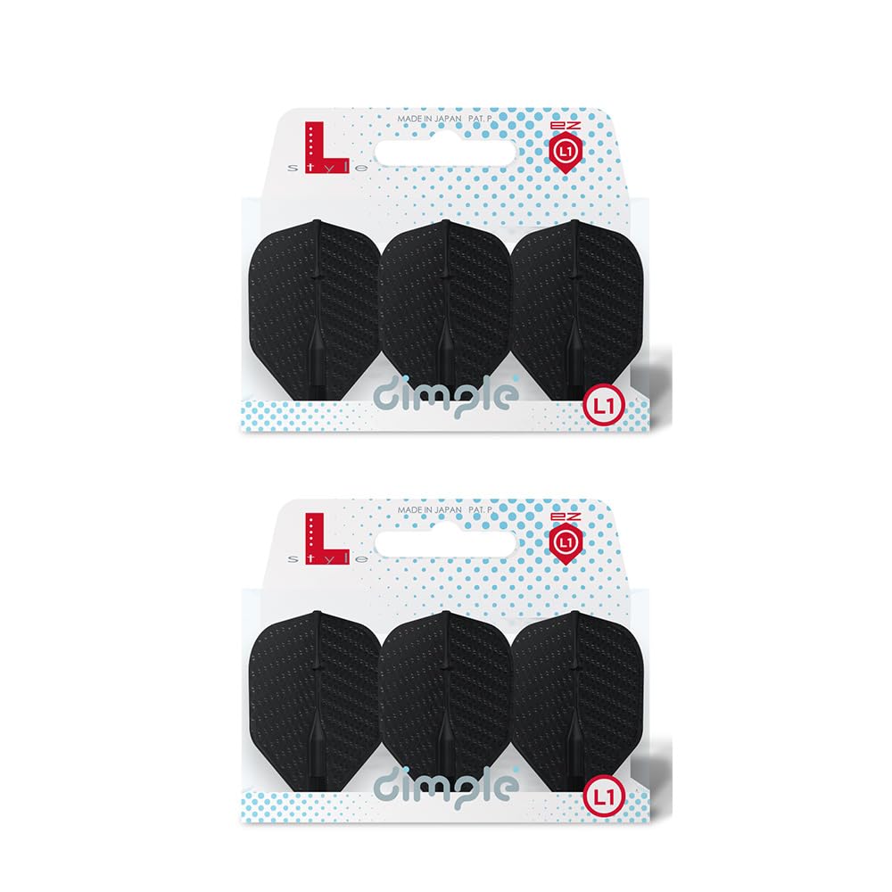 Amazon.com: L-style L1 Standard Dart Flights - EZ Dimple - Black